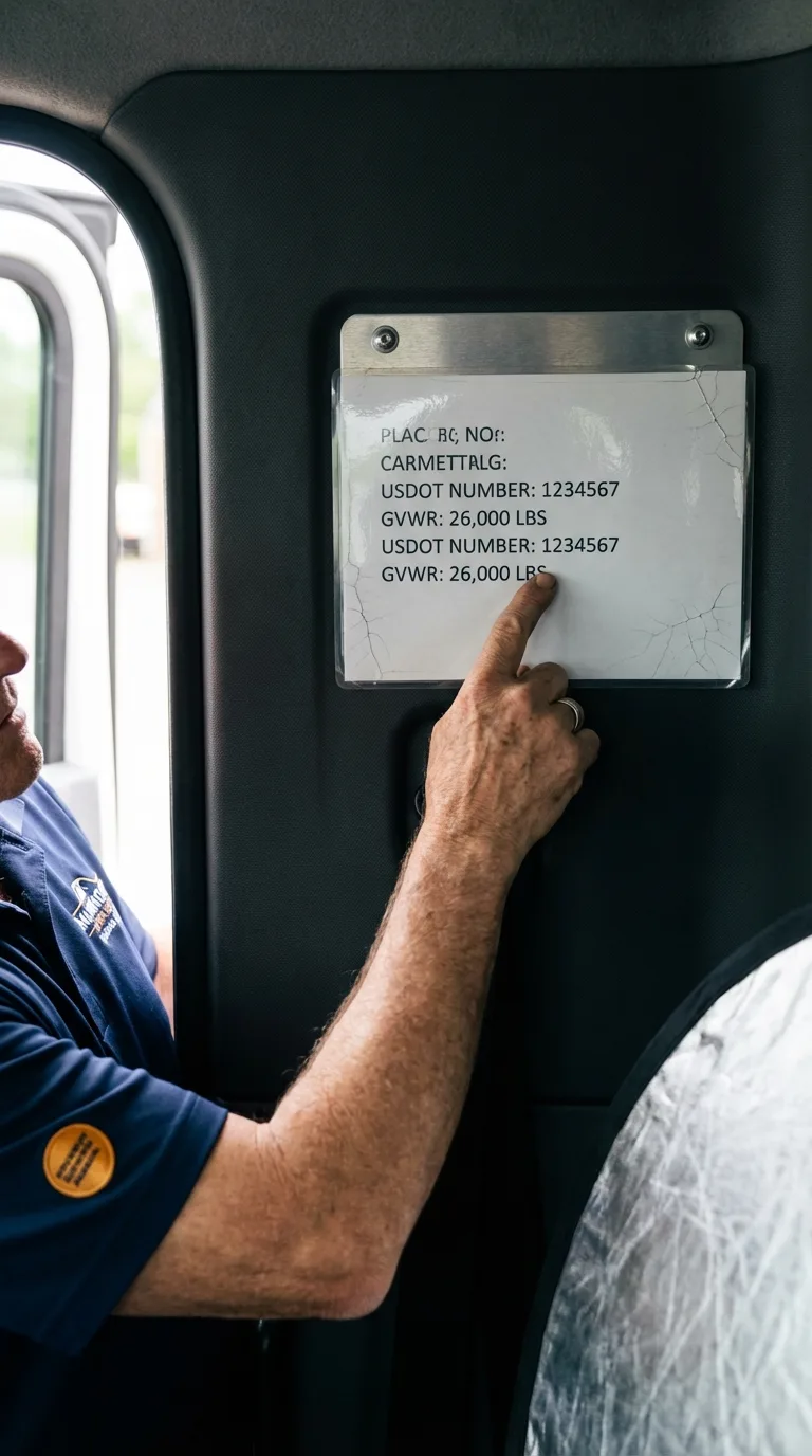 USDOT licensing placard verification in Britton